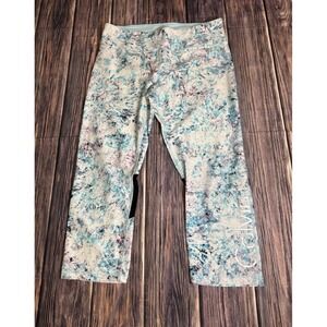 Calvin Klein Womens L Printed Performance Leggings Moisture Wick Stretch Yoga